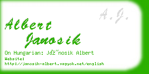 albert janosik business card